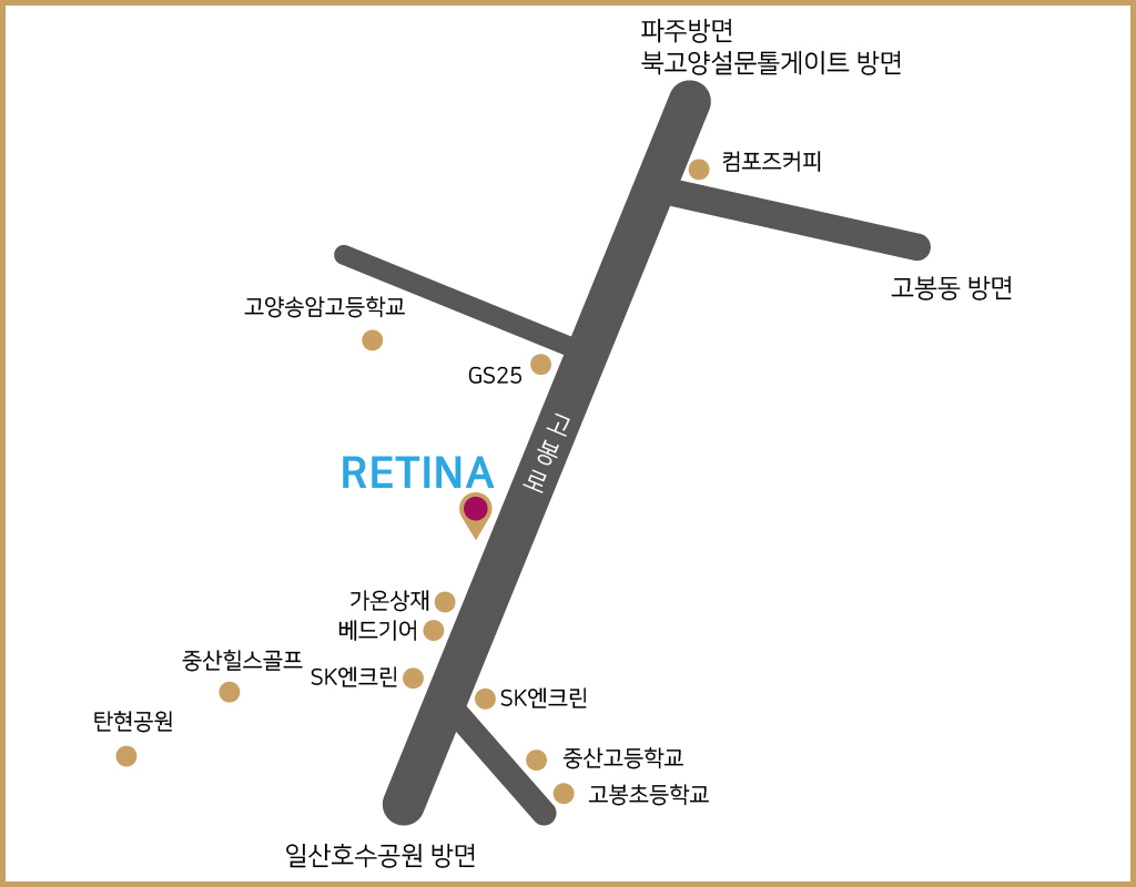 오션드로우 레티나 전시장 약도